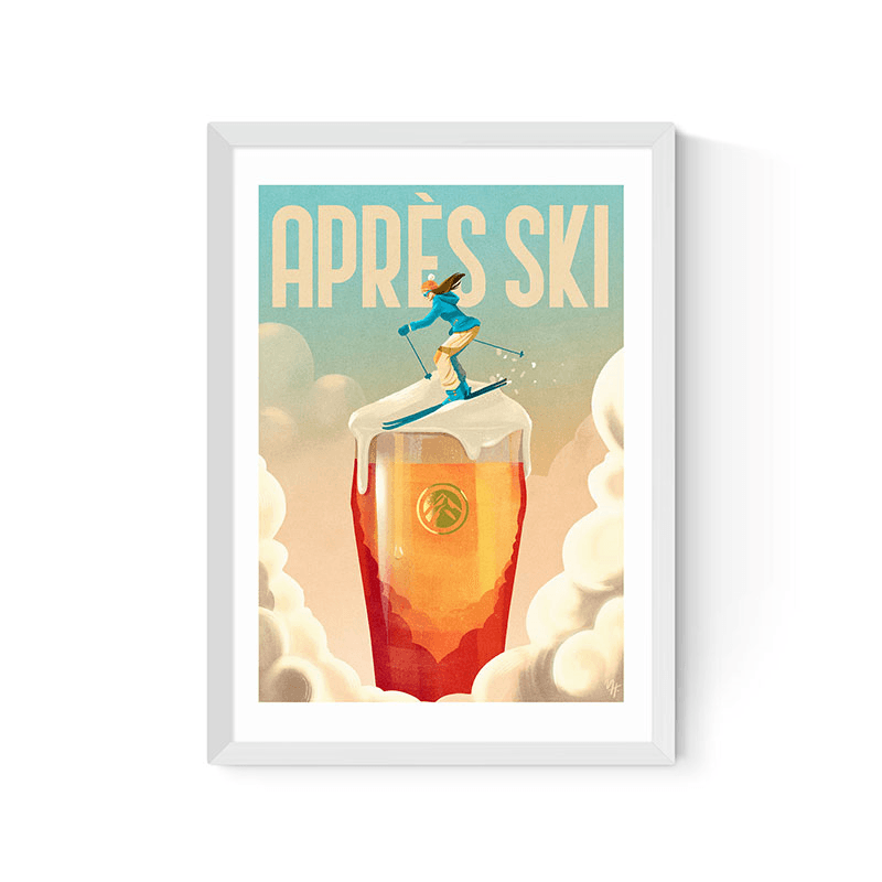 Mark Harrison Apres Ski Ii Print, White Frame