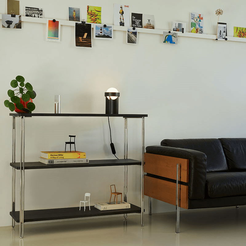 Small Loop Table Lamp with Sphere Iii, Dark Grey