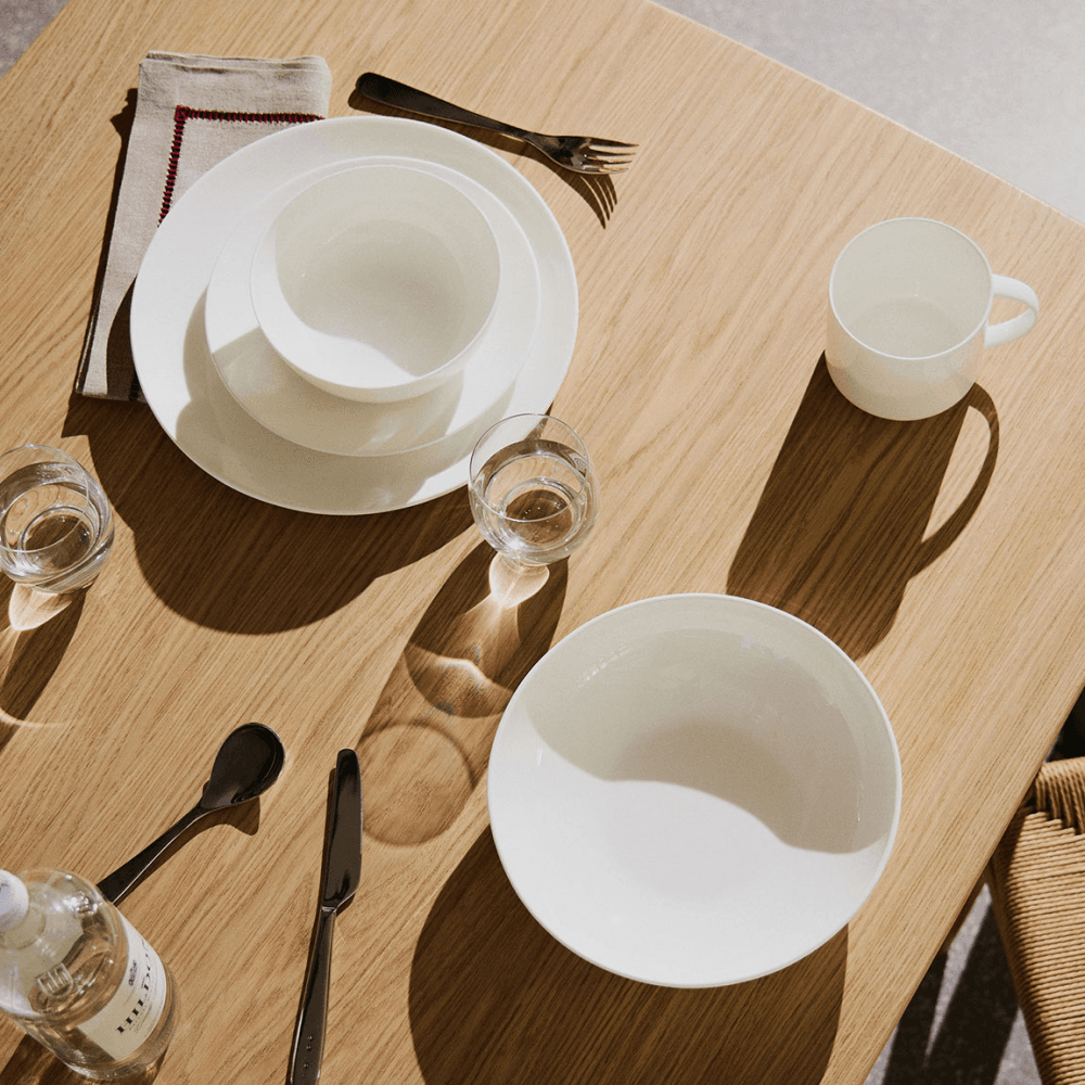 Arc Bone China Cereal Bowl, White