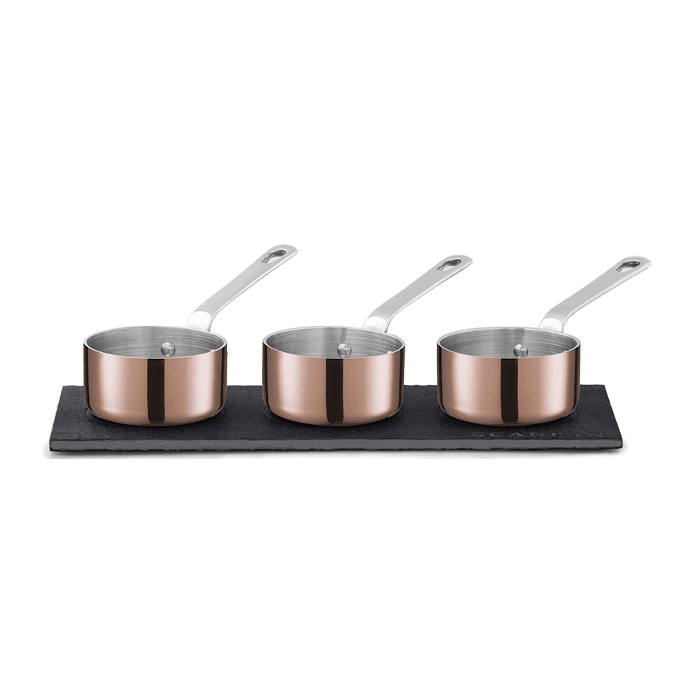 Maitre D' Mini Sauce Pot Set with Slateboard, Copper