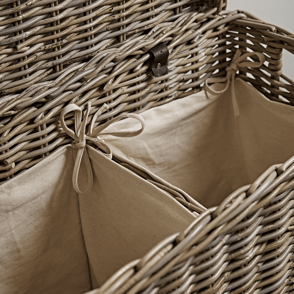 Rattan Rectangle Laundry Basket, Natural