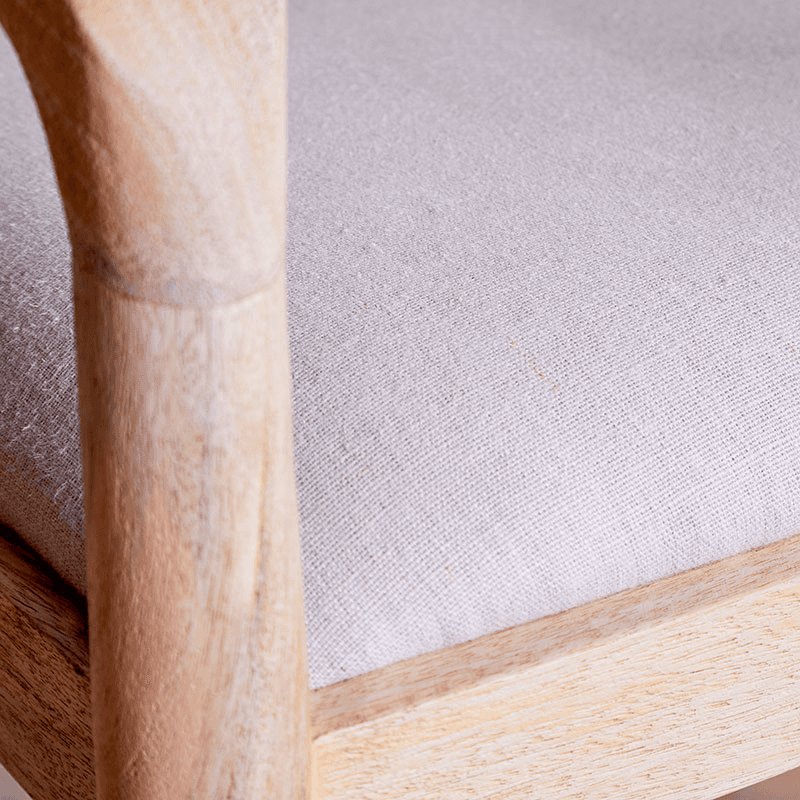 Anbu Mango Wood Counter Chair, Natural