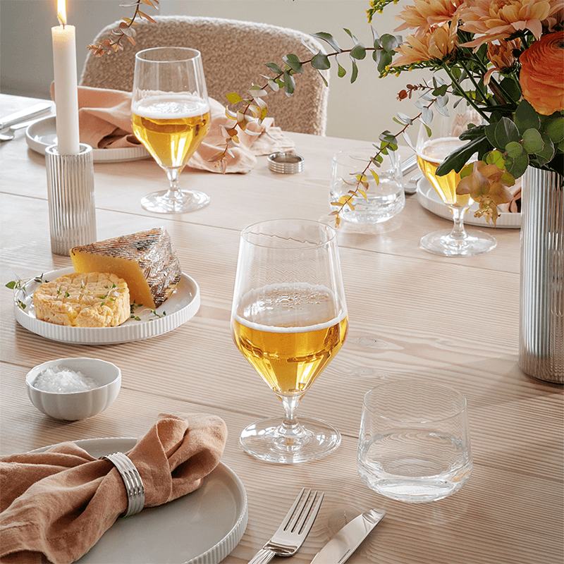 Bernadotte Set of 6 Beer Glasses, Clear