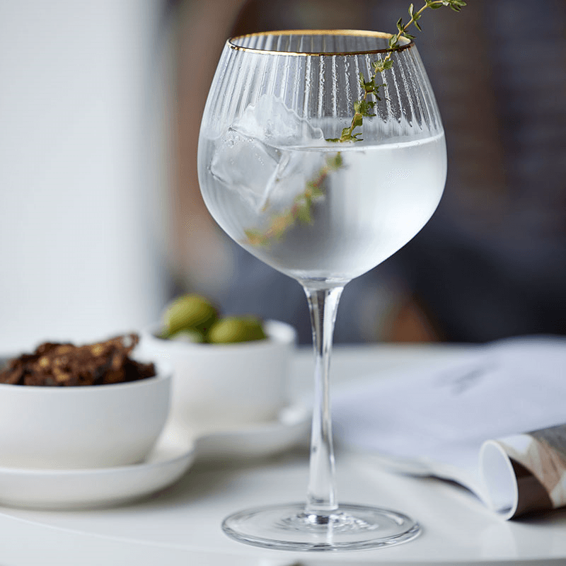 Palermo Set of 4 Gin & Tonic Glasses, Gold