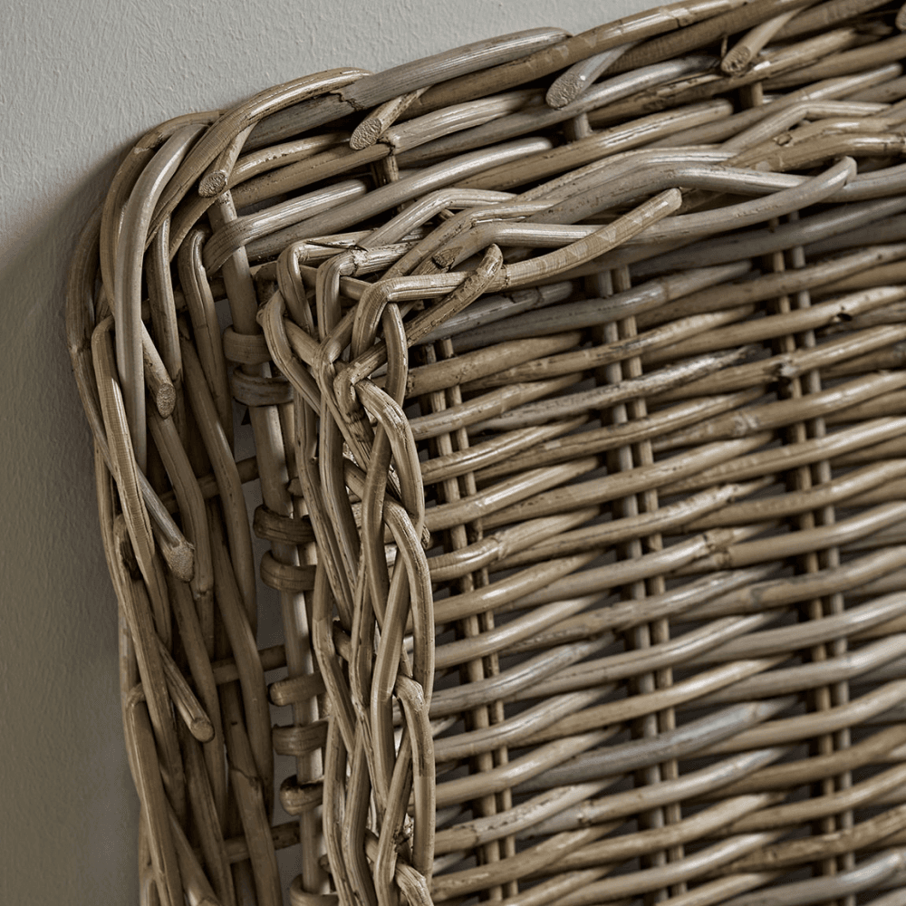 Rattan Rectangle Laundry Basket, Natural