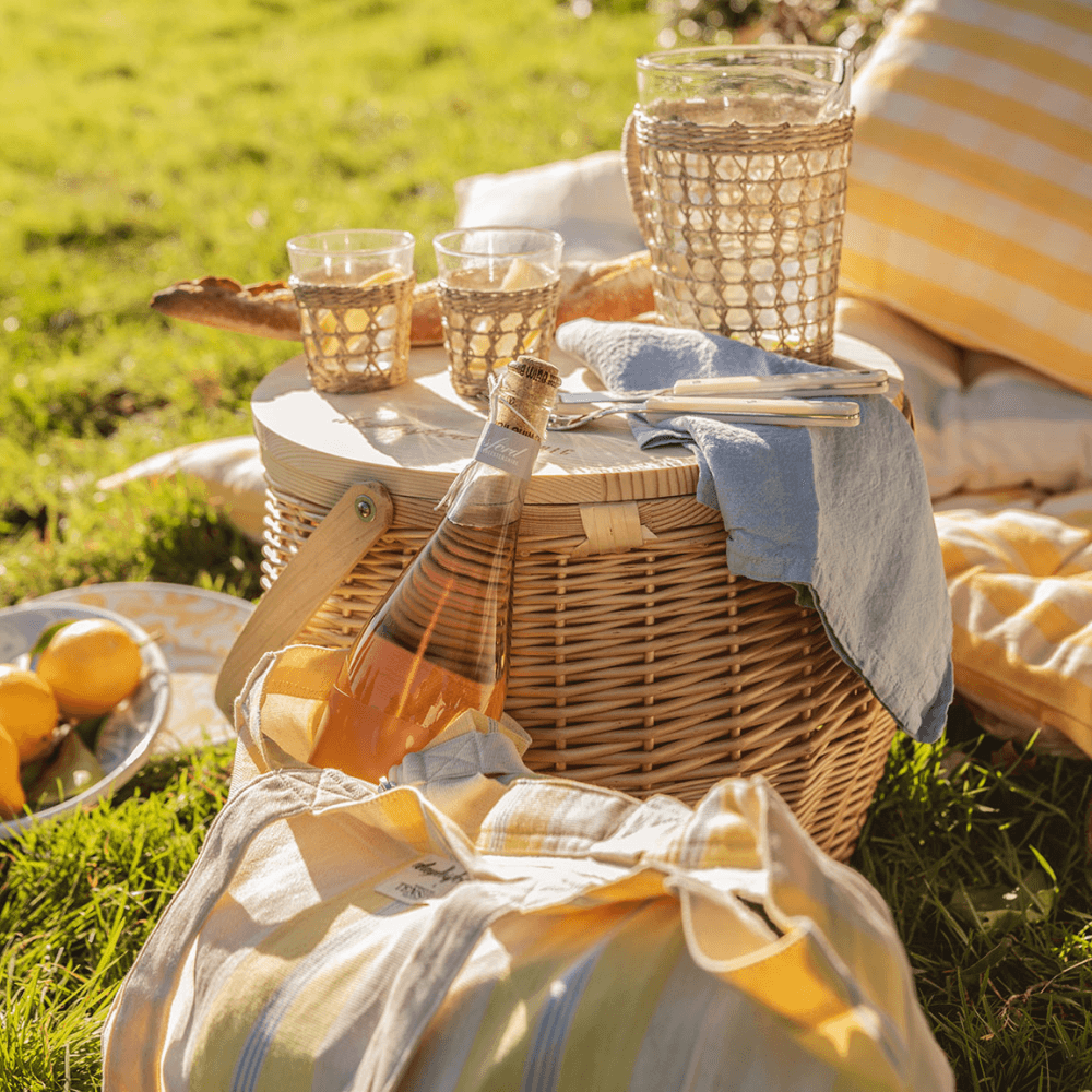 Lea Insulated Picnic Basket, Natural