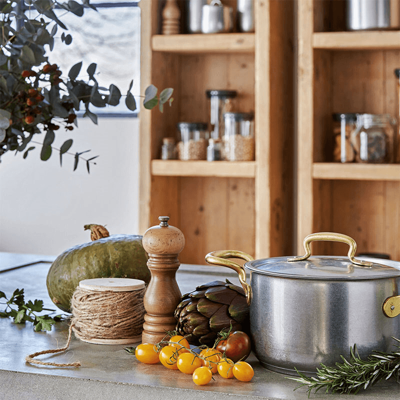 1965 Vintage Sauce pot with lid, stainless steel