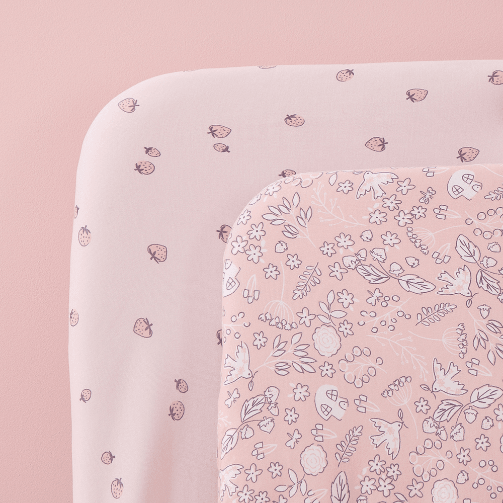 Set of 2 Bedside Crib Sheets