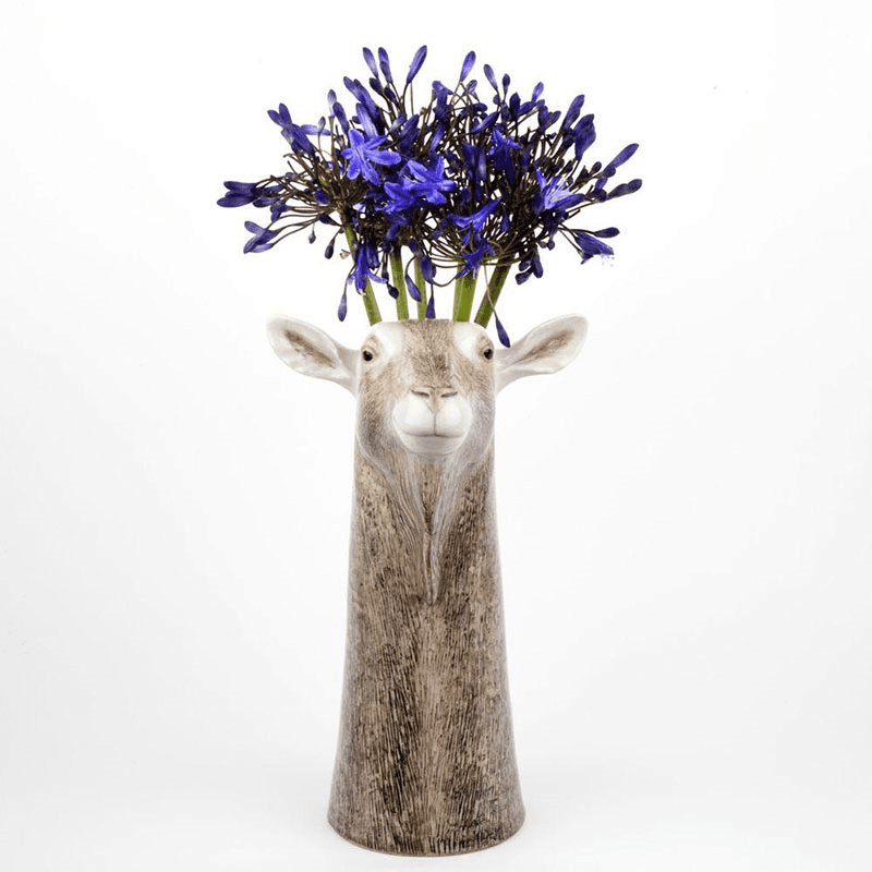 Goat Flower Vase, Brown