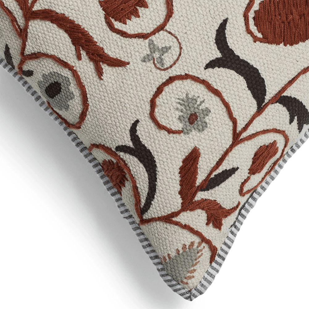 Sheki Cushion Cover, Earthy Red