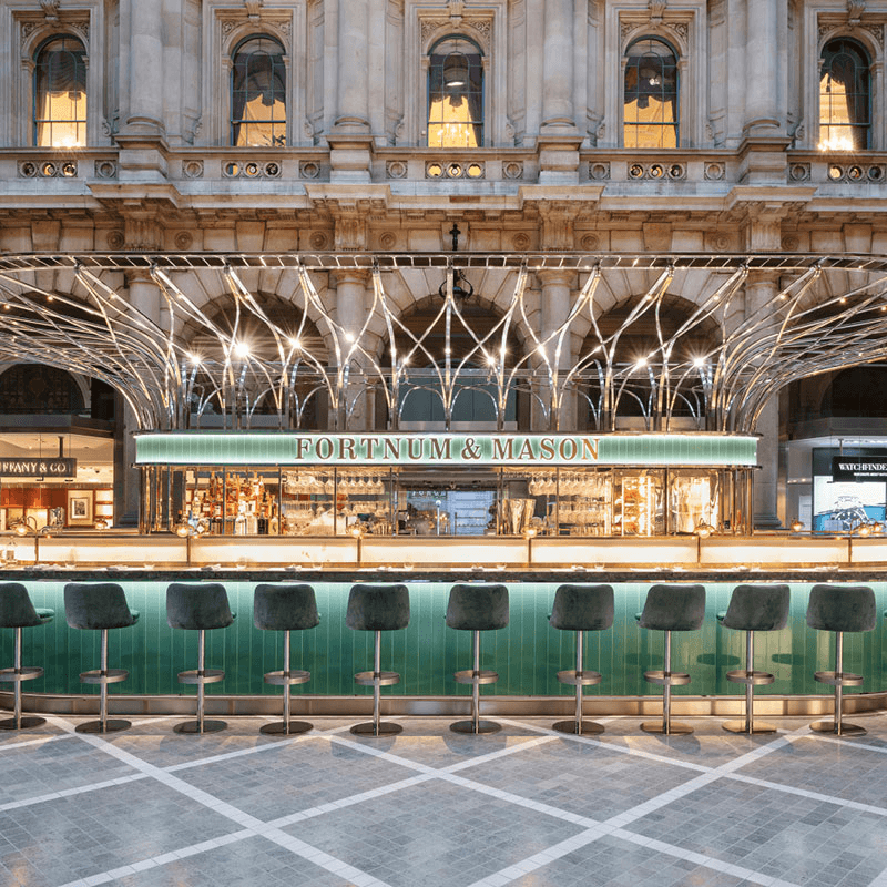Three Course Dinner with Cocktail for Two at The Fortnum & Mason Bar and Restaurant at Royal Exchange
