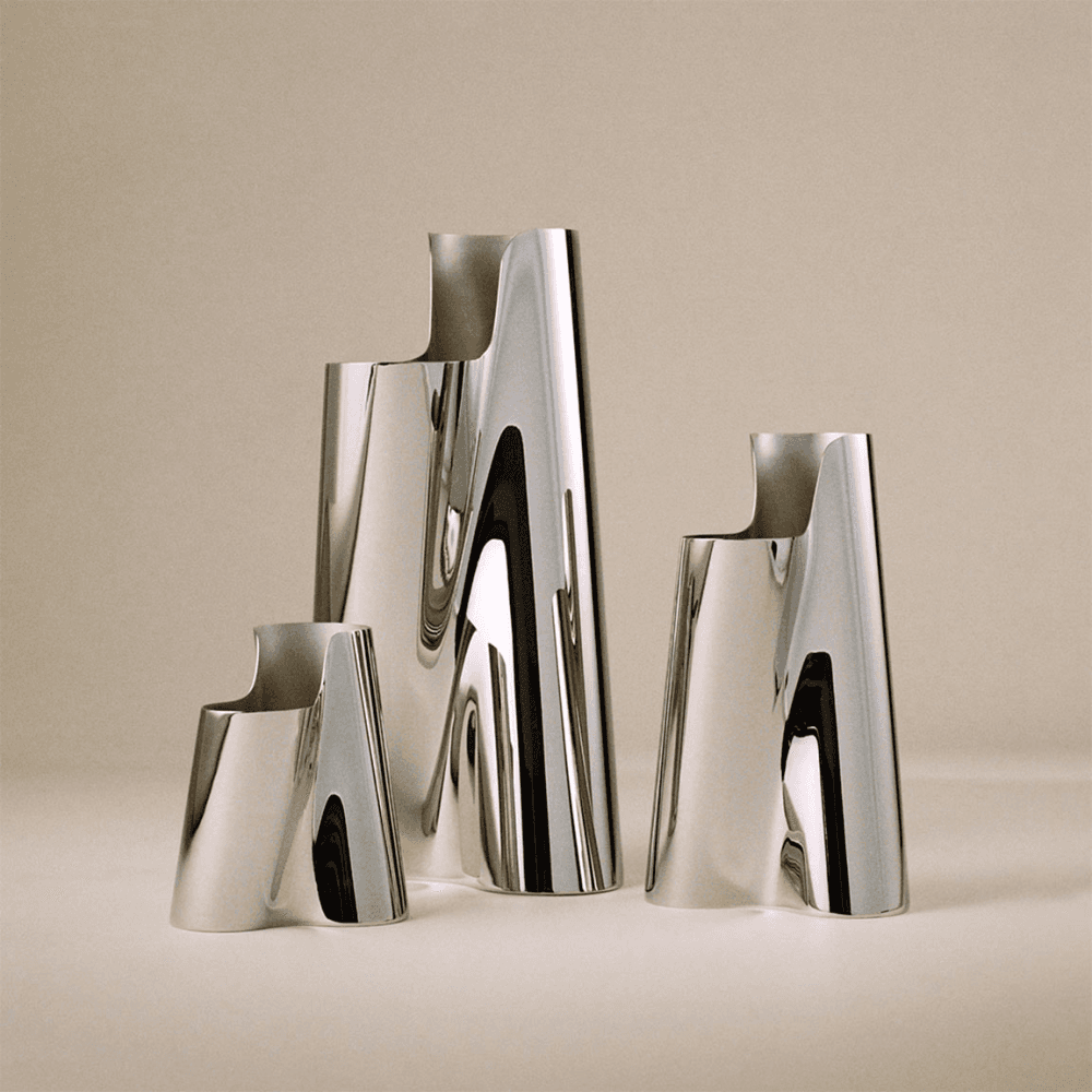 Lituus Vase, Stainless Steel