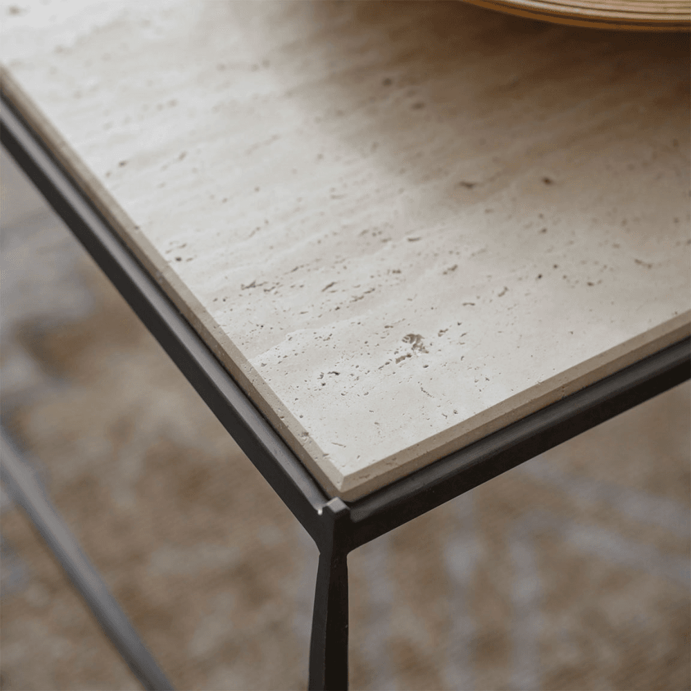 Wellington Coffee Table, Travertine stone