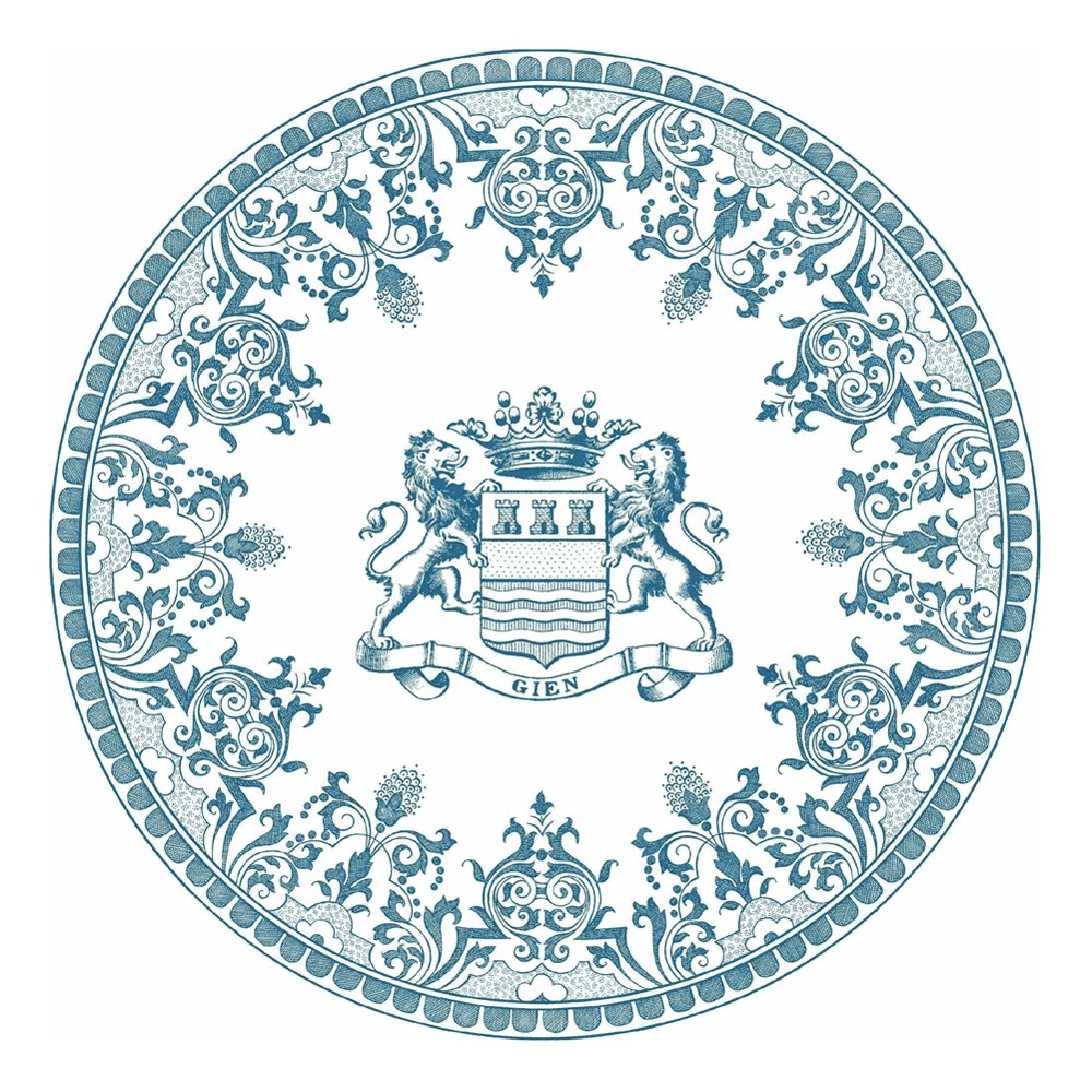 Les Dépareillées Bleu Blason Dinner plate, White/Blue