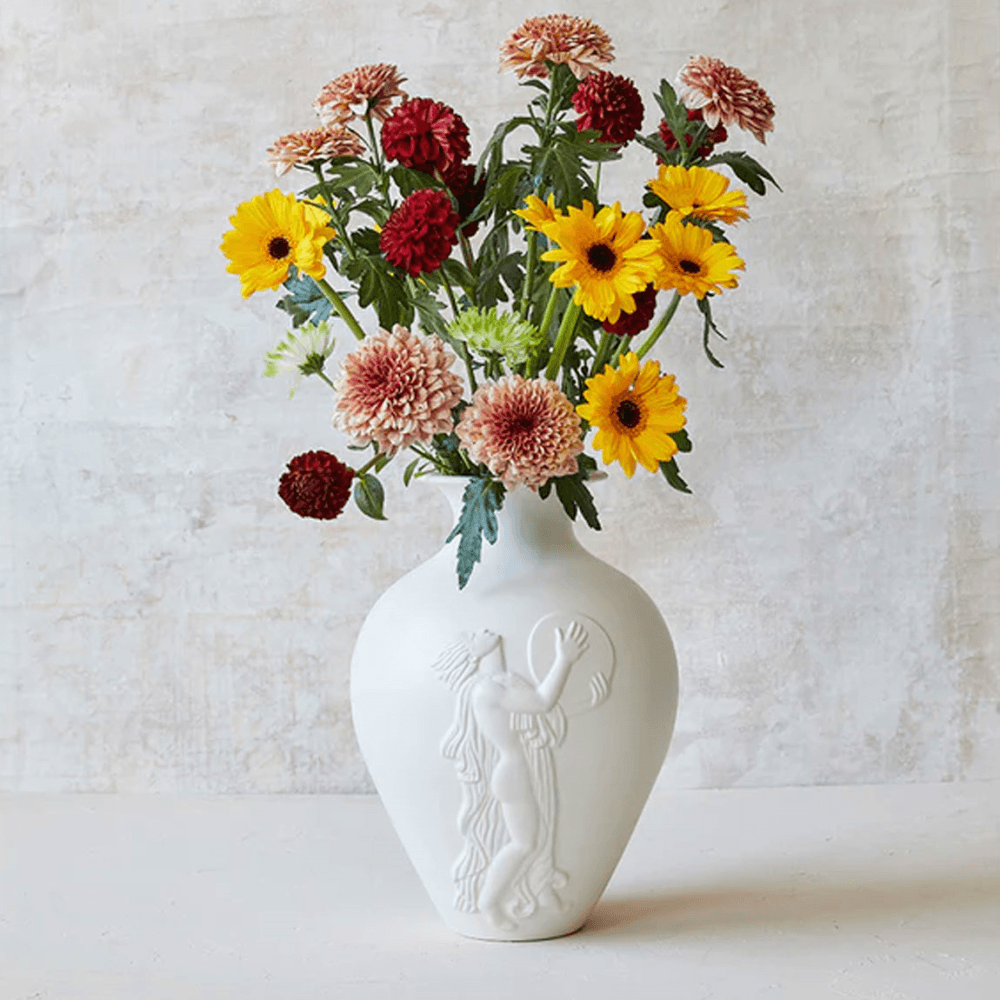 Myrto Ceramic Vase, White