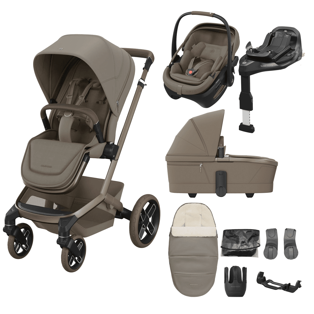 Fame 8 Piece Ultimate Coral Slide Pro Travel System, Oak Truffle