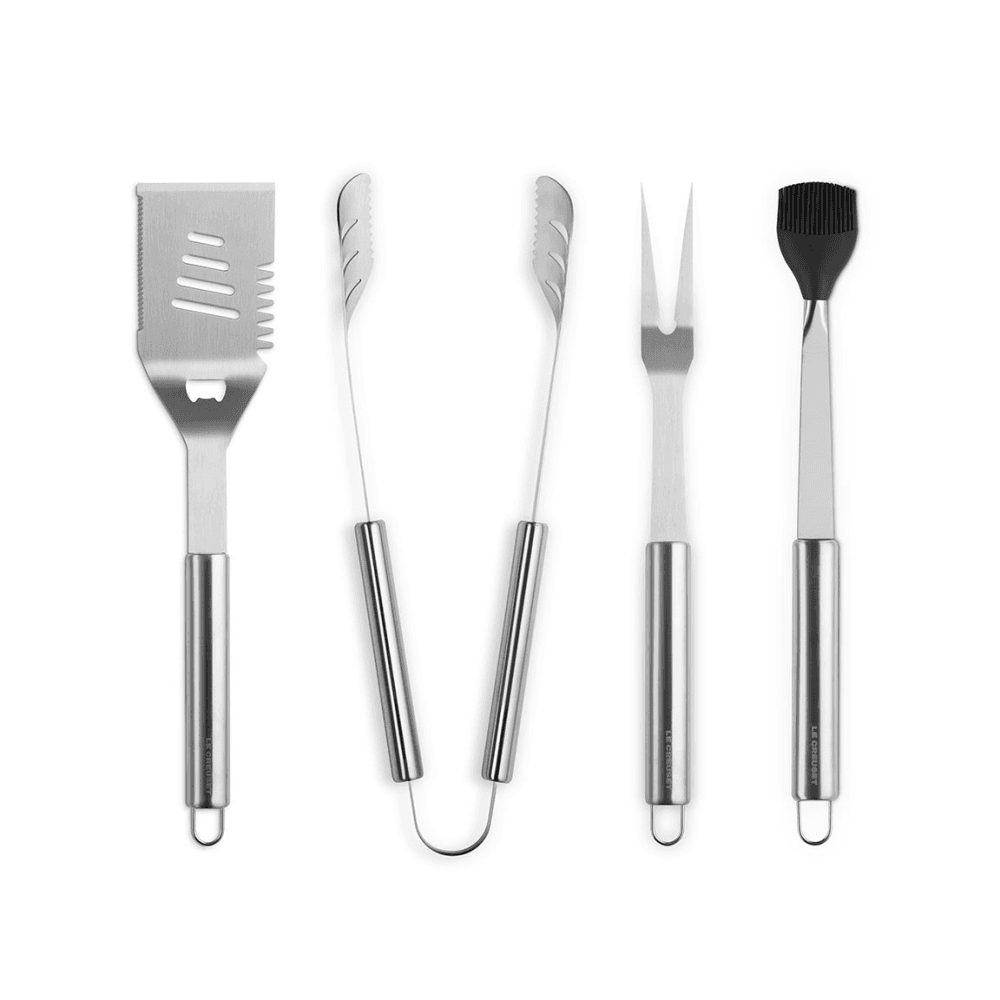 BBQ Set of 4 Tools with Carry Case, Black Onyx