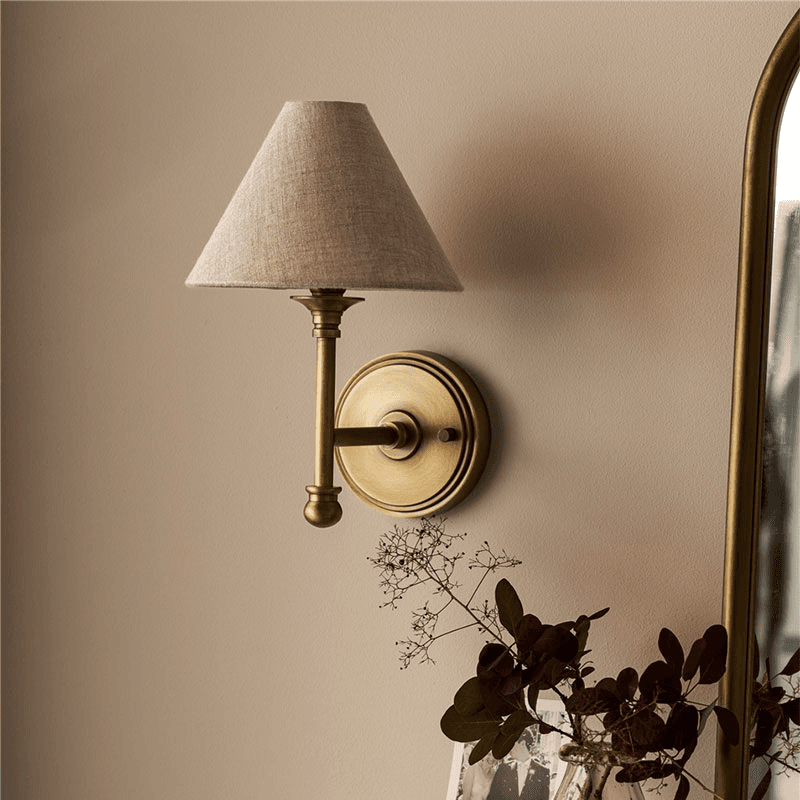 Kelmscot Wall Light Linen Shade