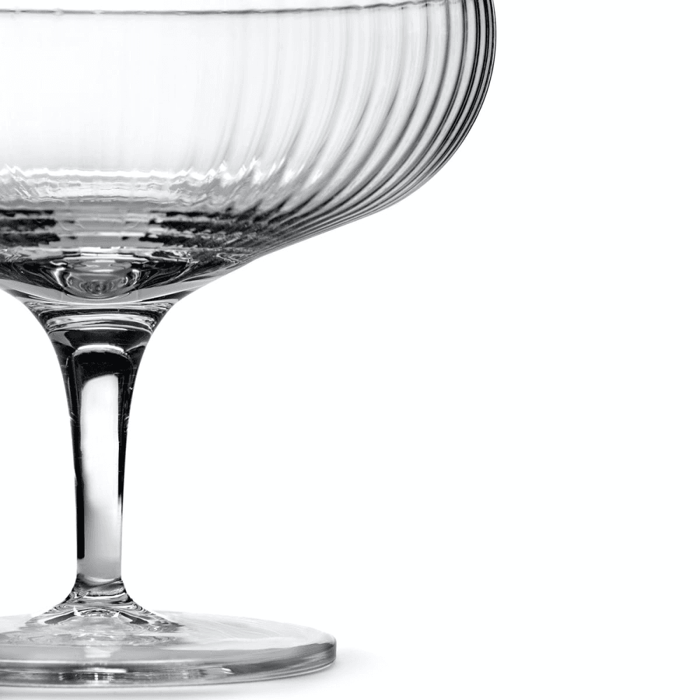 Inku Set of 4 Champagne Coupes, Clear