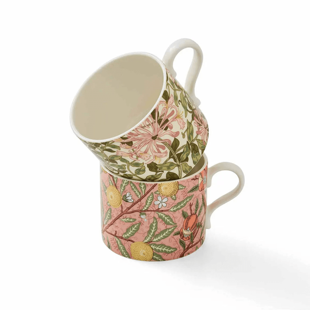 Morris & Co Set of 2 Mugs, Fruit and Honeysuckle