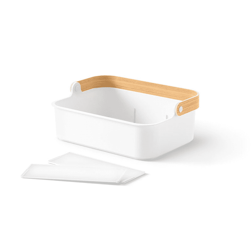 Bellwood Caddy, White & Natural