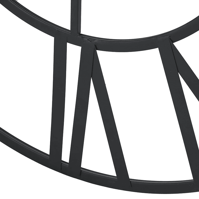 Metal Wall Clock, Black