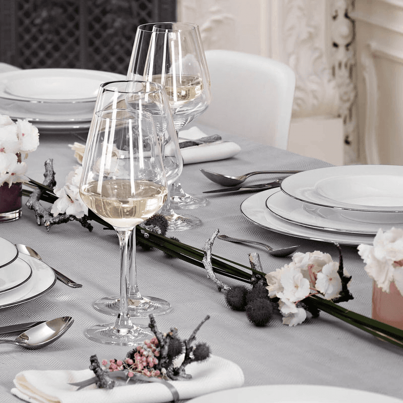 La Divina Set of 4 white wine glasses, Crystal Glass