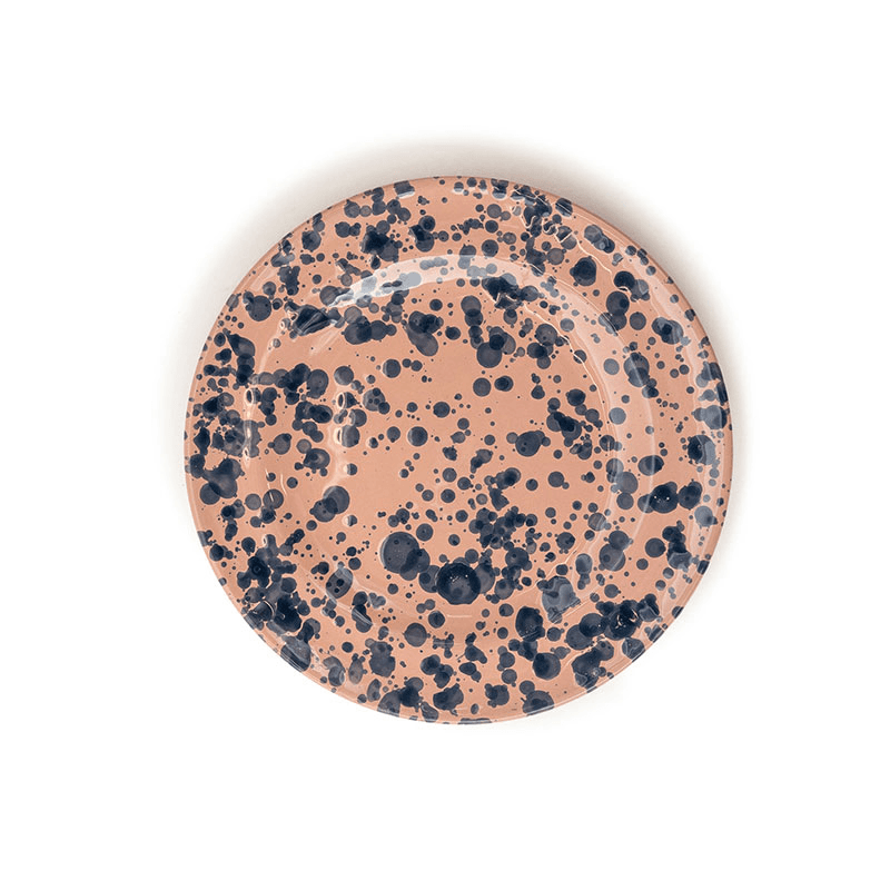 Splatter Side Plate, Blue and Pink