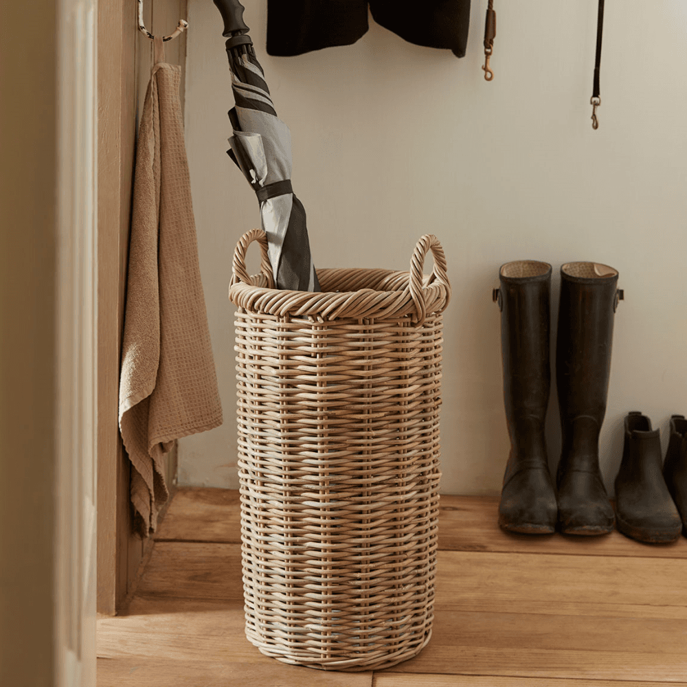 Rattan Umbrella Basket, Natural
