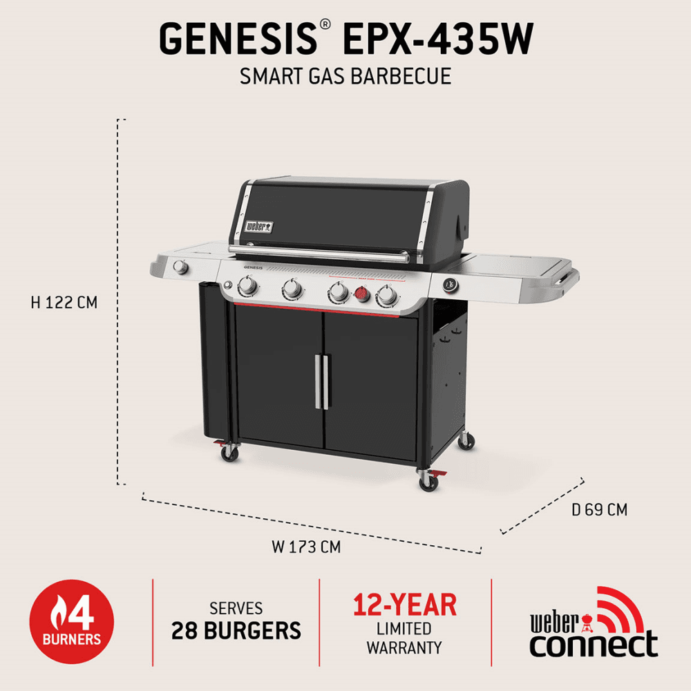 Genesis EPX-435W Gas Barbecue, Black