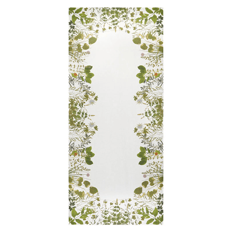 Herb Garden Linen Tablecloth, Green