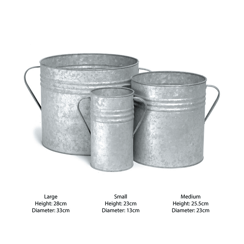 Set of 3 Planters, Grey