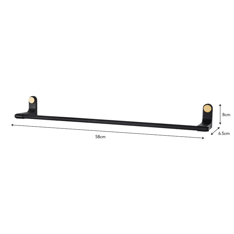 Adelphi Towel Rail, Black