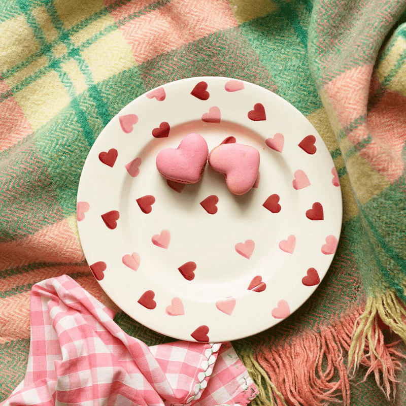 Pink Hearts Plate