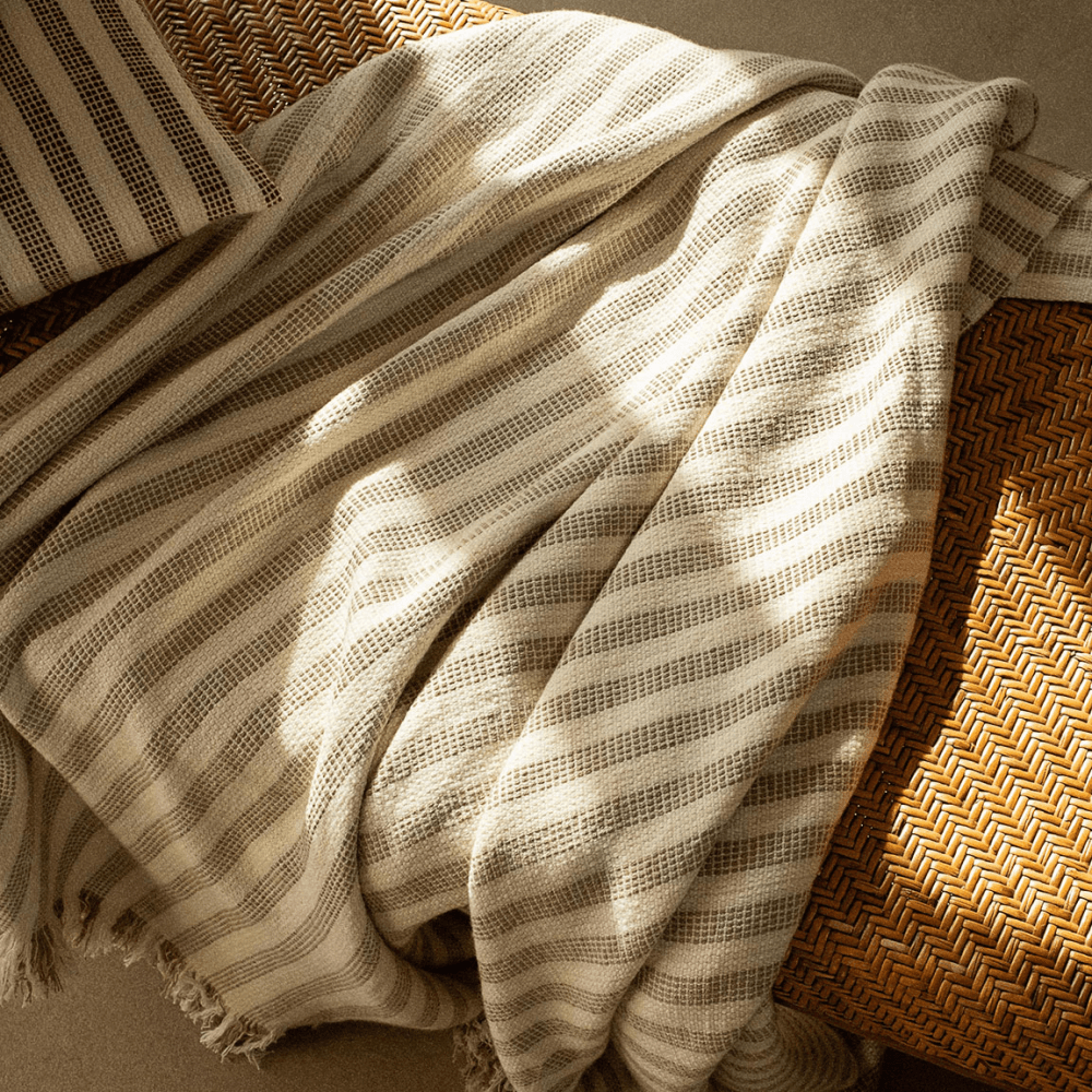 Pembroke Stripe Wool Throw