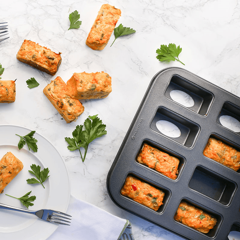 Mini loaf tin with 20 holes, Non-Stick