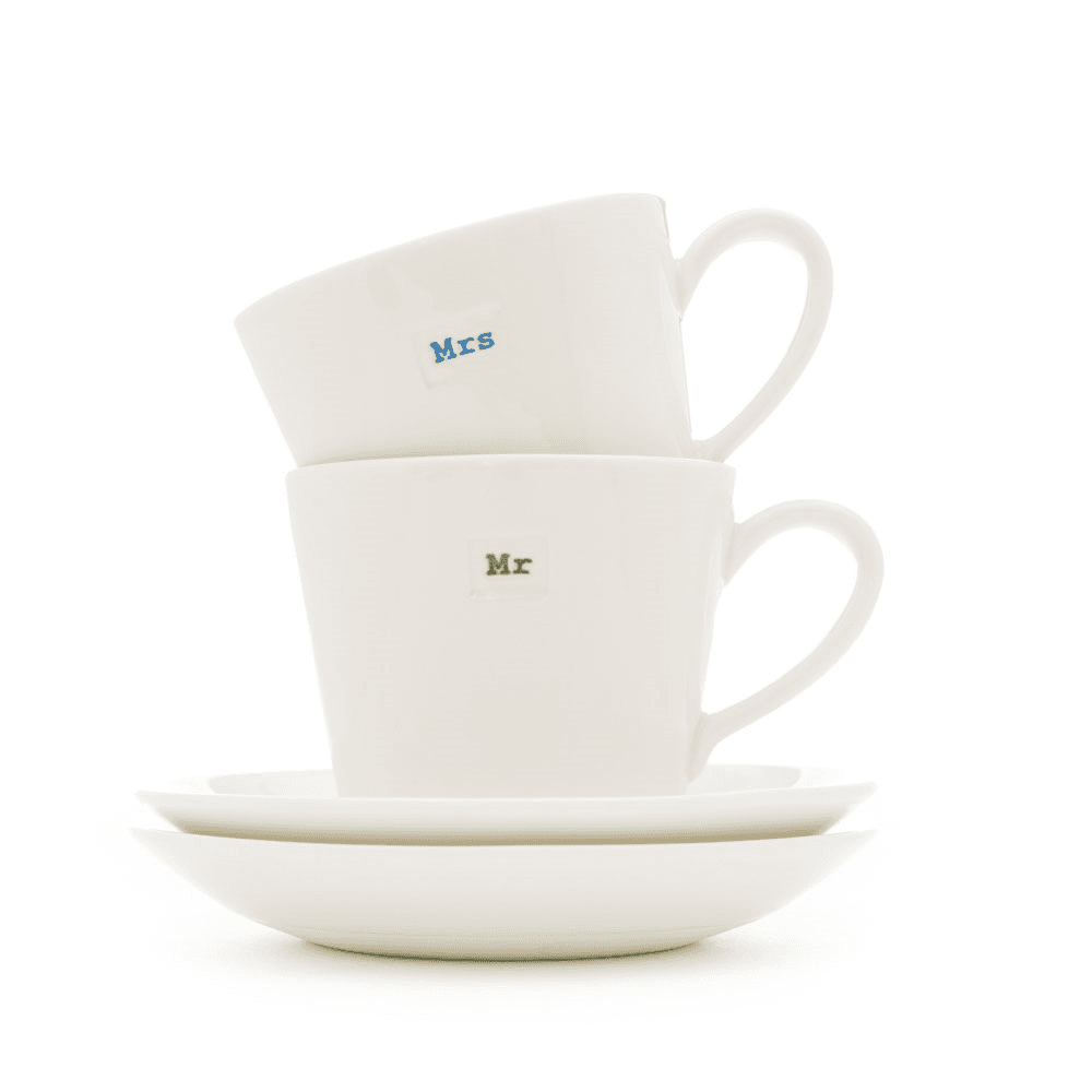 Mr & Mrs' Set of 2 Espresso Cups