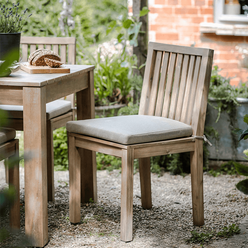 Porthallow Dining Chair Cushion, Grey