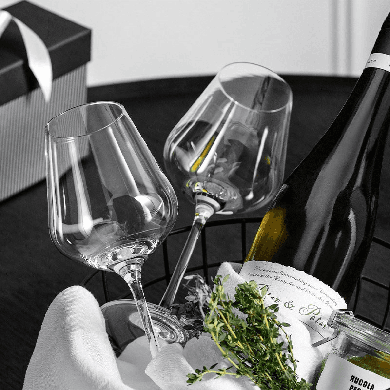 La Divina Set of 4 red wine glasses, Crystal Glass
