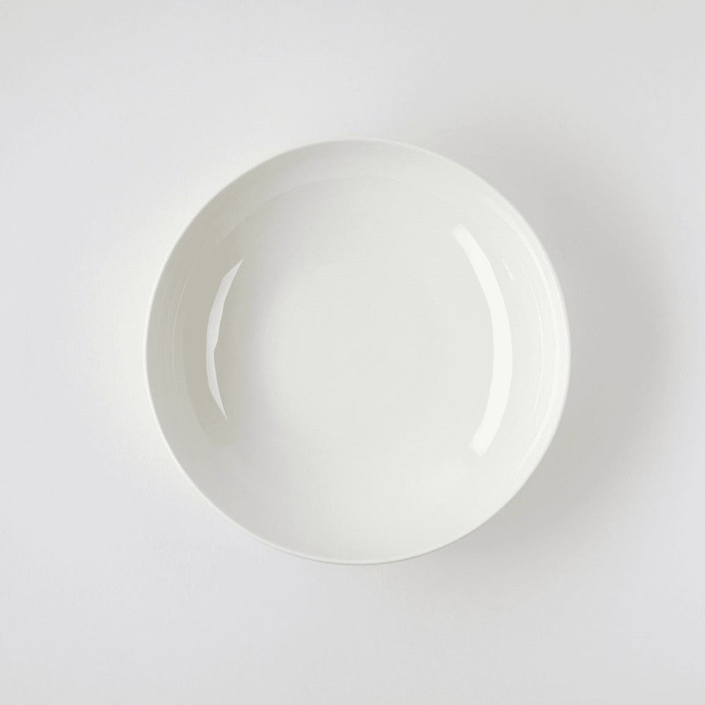 Arc Bone China Pasta Bowl, White