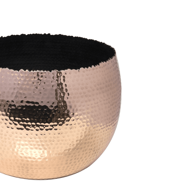 Hammered Bowl planter, Copper