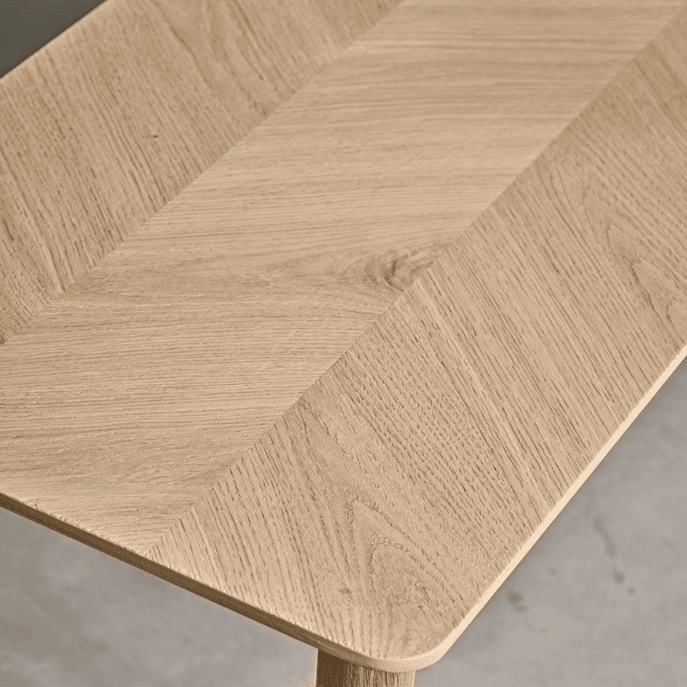 Chevron Oak Bench, Natural