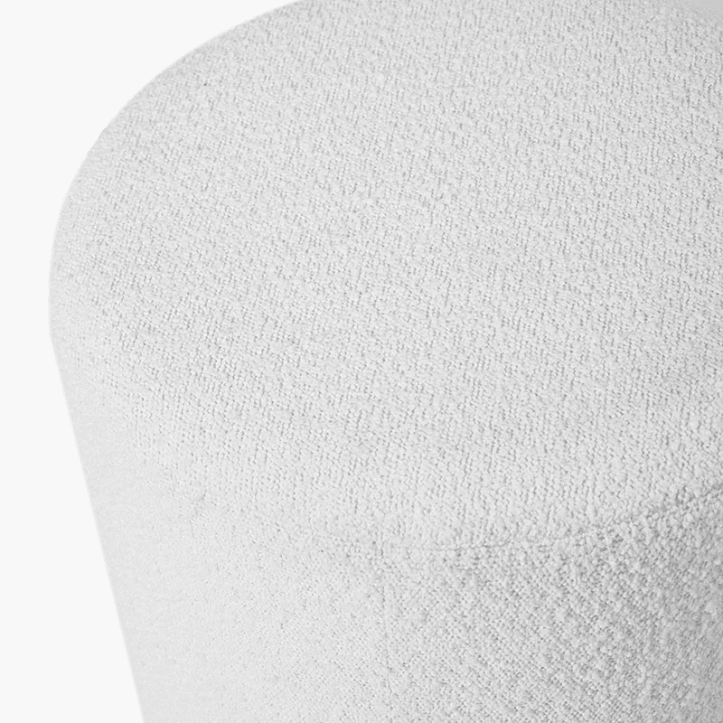 Sassari Boucle Pouffe, White