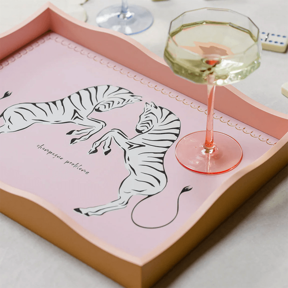 Zebra Tray, Pink