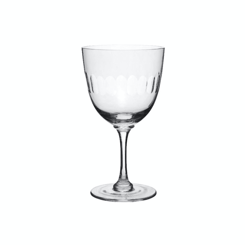 Lens Set of 6 wine glasses, Crystal