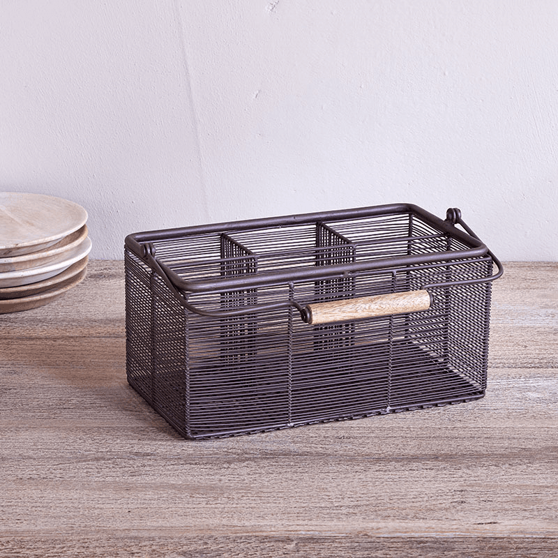 Inkollu Cutlery Holder, Aged Brass