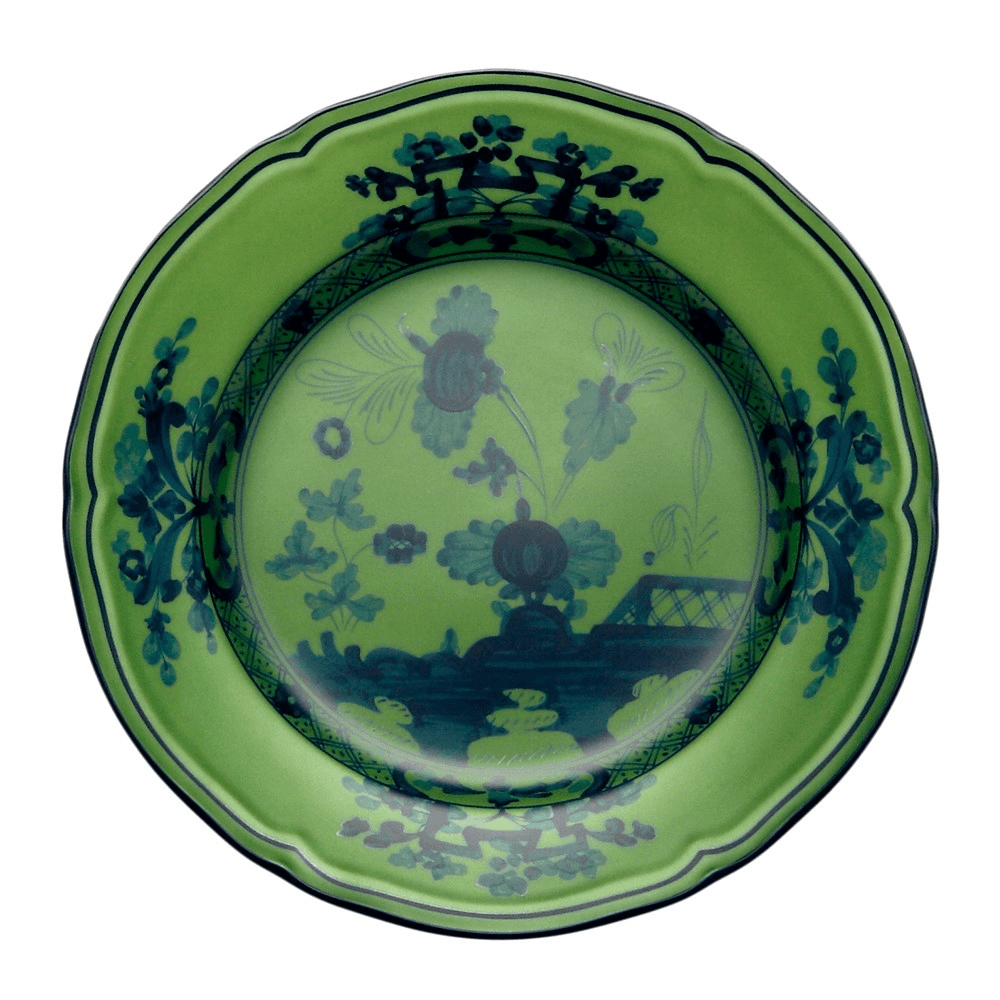 Oriente Italiano Bread plate, Malachite