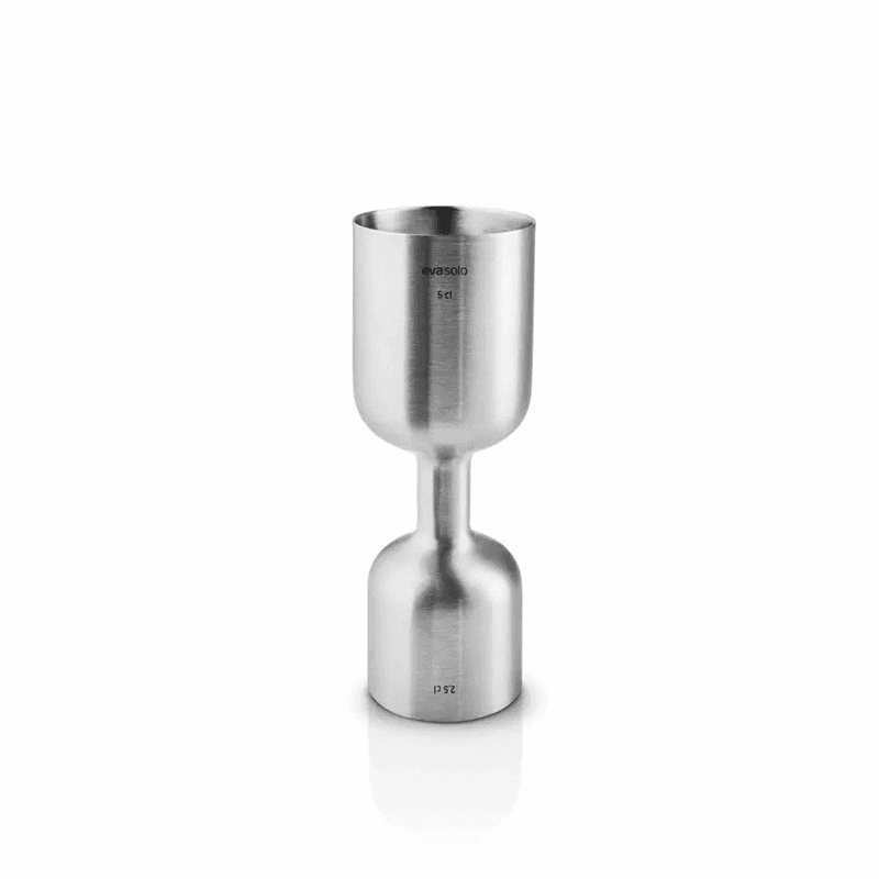 Liquid Lounge Cocktail Measuring Jigger, Brushed Steel