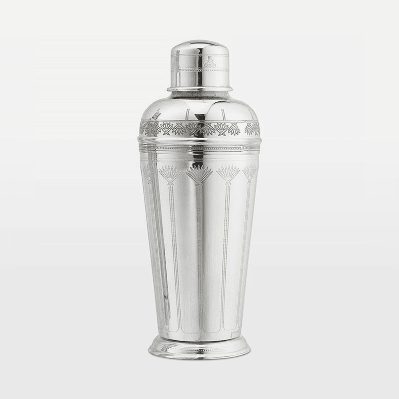 Rochester Engraved Silver Cocktail Shaker, Silver