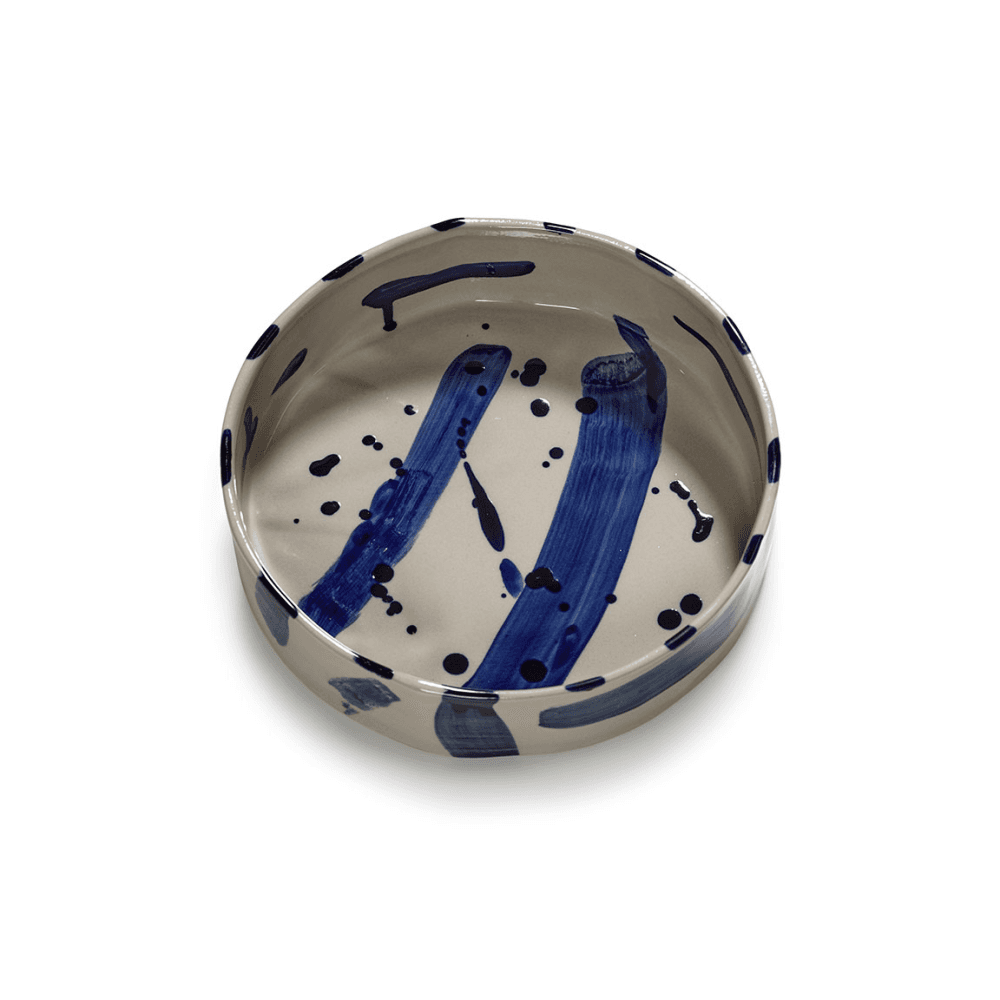Sophia by Marie Michielssen Deep Serving Plate, Beige Blue
